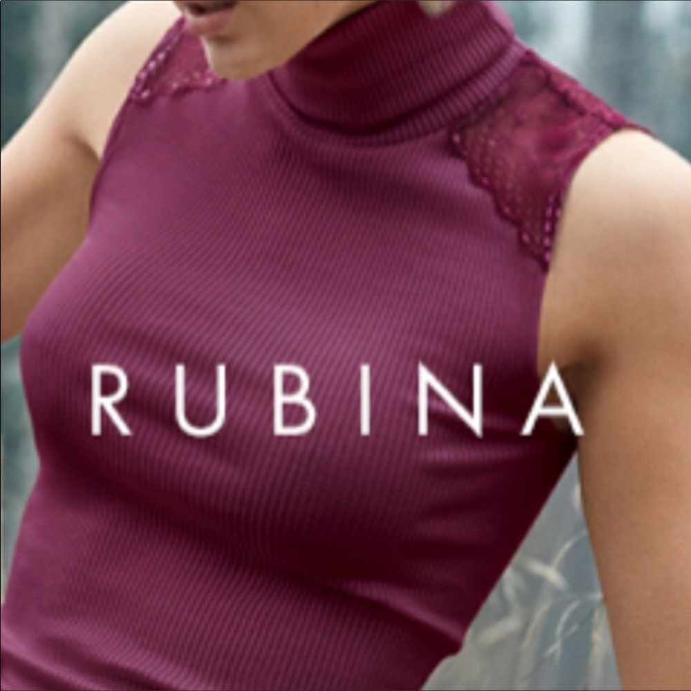 - HANRO RUBINA WOOL/SILK BURGUNDY TOP - Picture 2 of 4